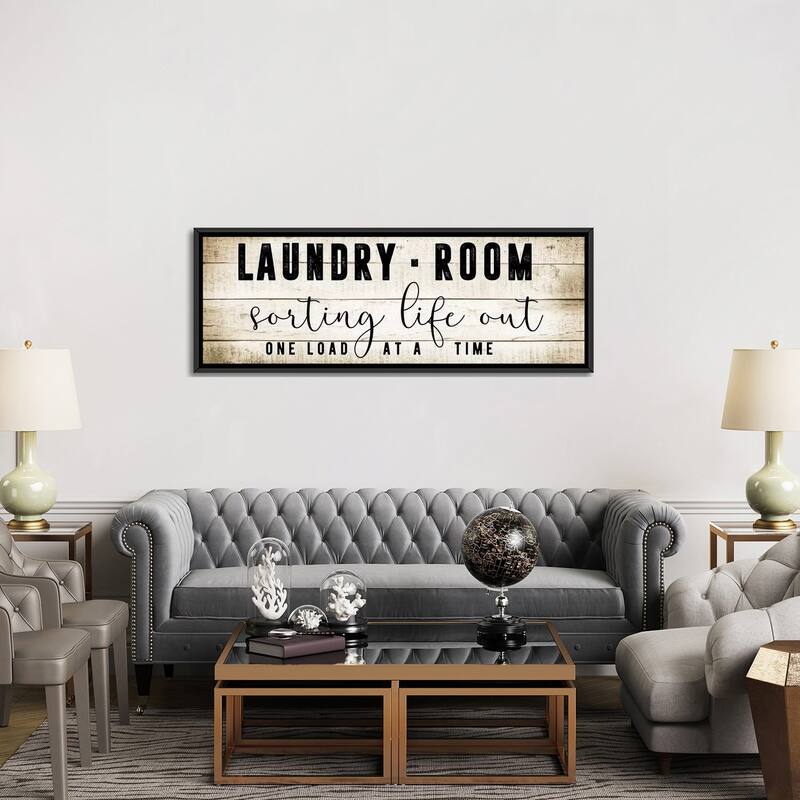 iCanvas "Laundry Room" by CAD Designs Framed Canvas Print Bed Bath